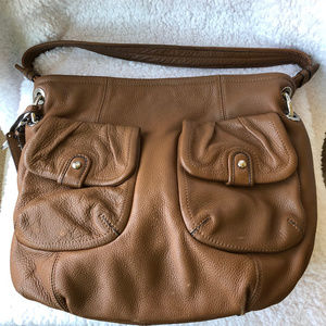 B Makowsky Large Leather Shouder Bag